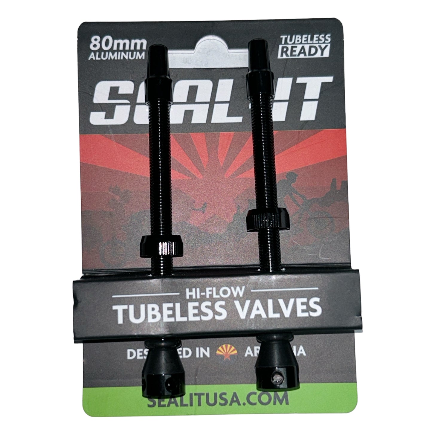 Seal-It Hi-Flow Tubeless Valves - One pair Multicolors