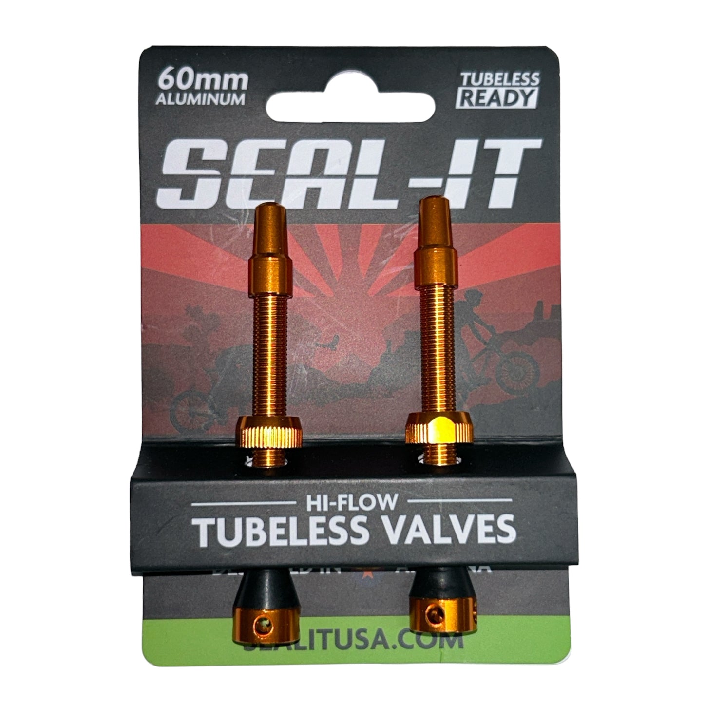 Seal-It Hi-Flow Tubeless Valves - One pair Multicolors