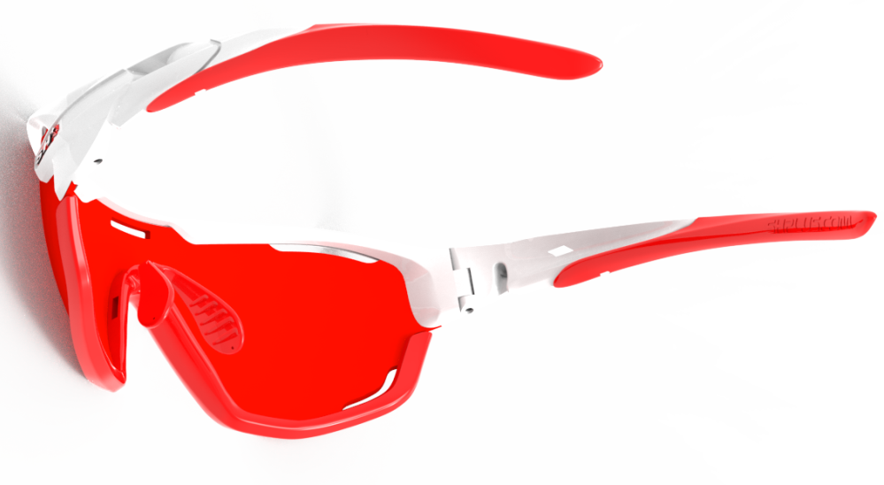 SH+ Sunglasses - RG 5400 White/Red w/Red Lens