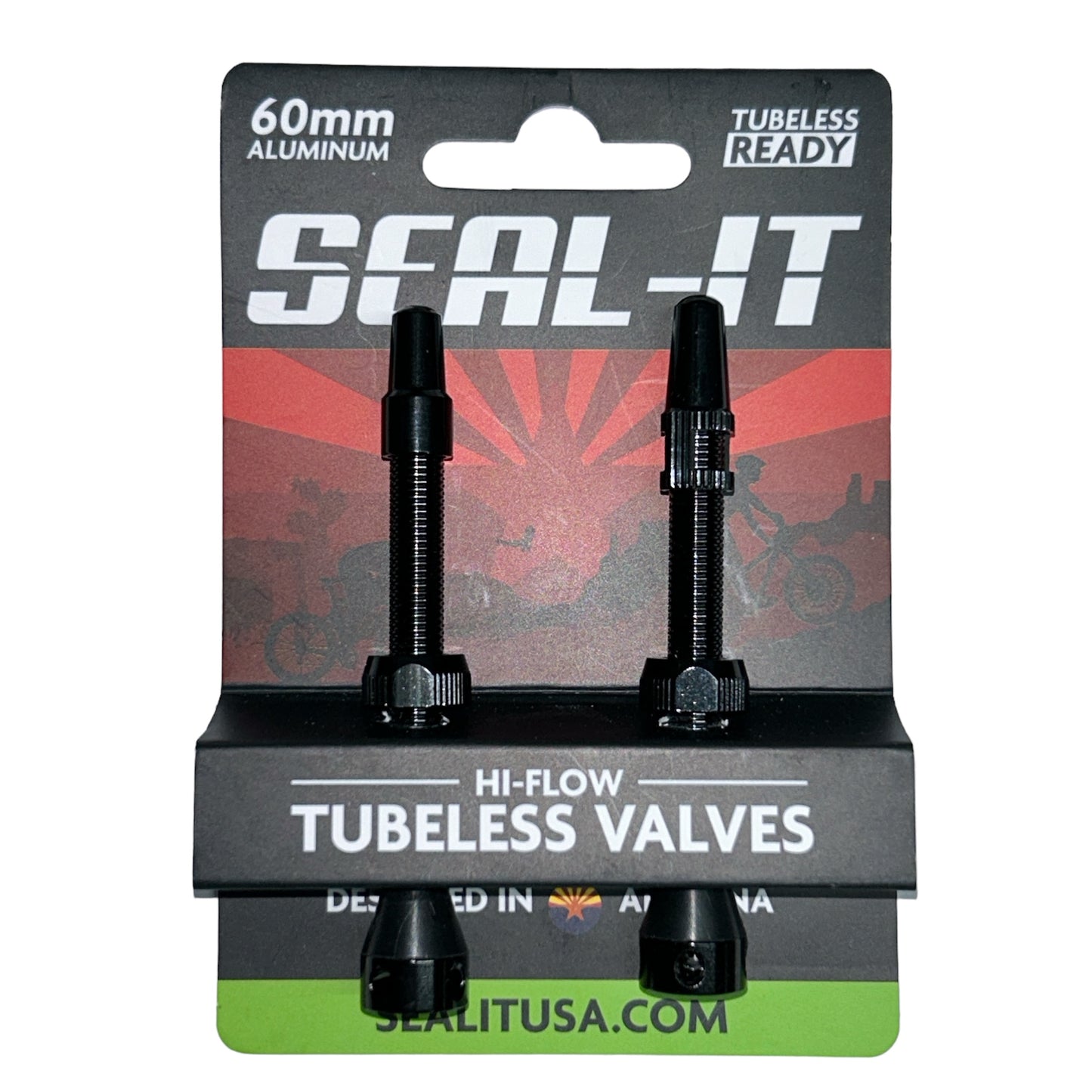 Seal-It Hi-Flow Tubeless Valves - One pair Multicolors