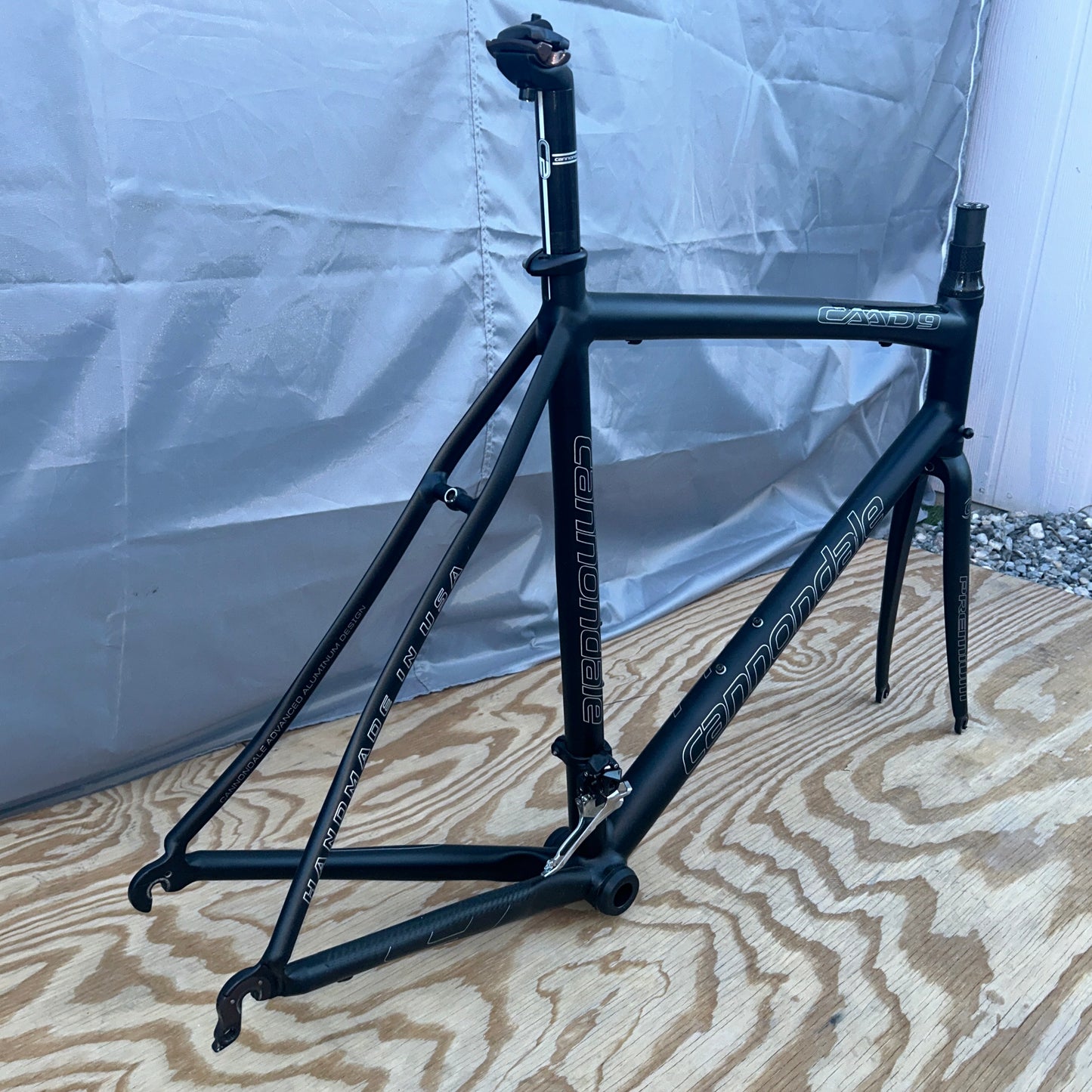 CANNONDALE CAAD9 FRAMESET 58 CM BLACK Made in the USA