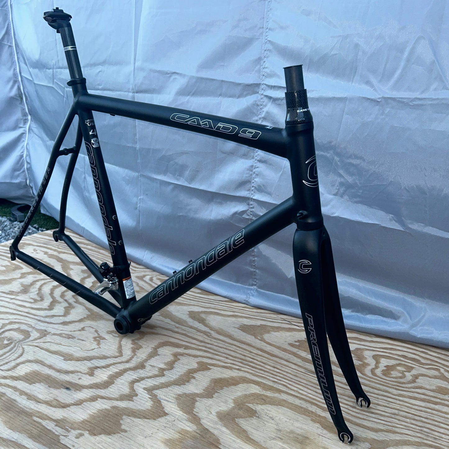 CANNONDALE CAAD9 FRAMESET 58 CM BLACK Made in the USA