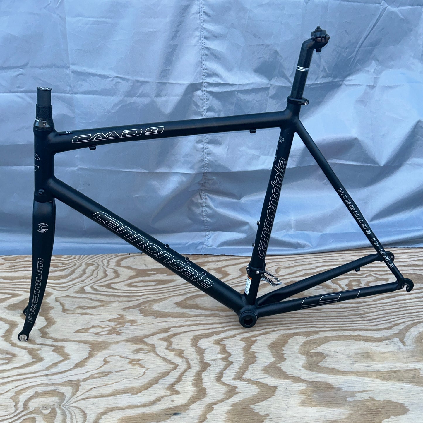 CANNONDALE CAAD9 FRAMESET 58 CM BLACK Made in the USA