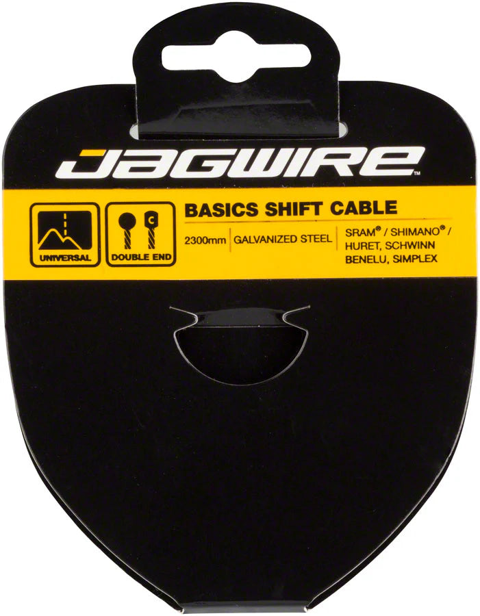 Jagwire Basics Shift Cable - 1.2 x 2300mm, Galvanized Steel, For SRAM/Shimano