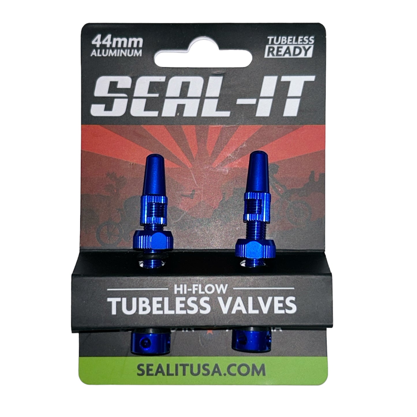 Seal-It Hi-Flow Tubeless Valves - One pair Multicolors