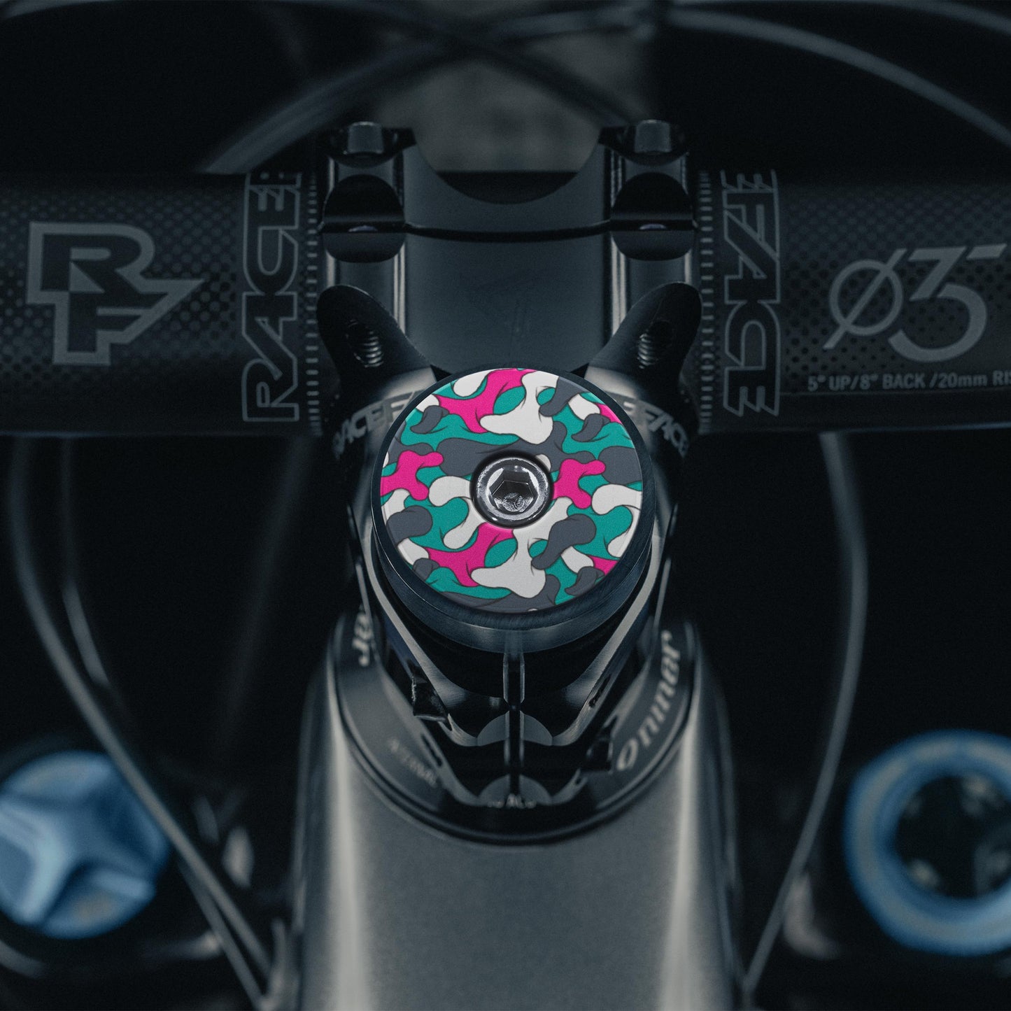 Dispatch Camo Custom Bicycle Stem Cap