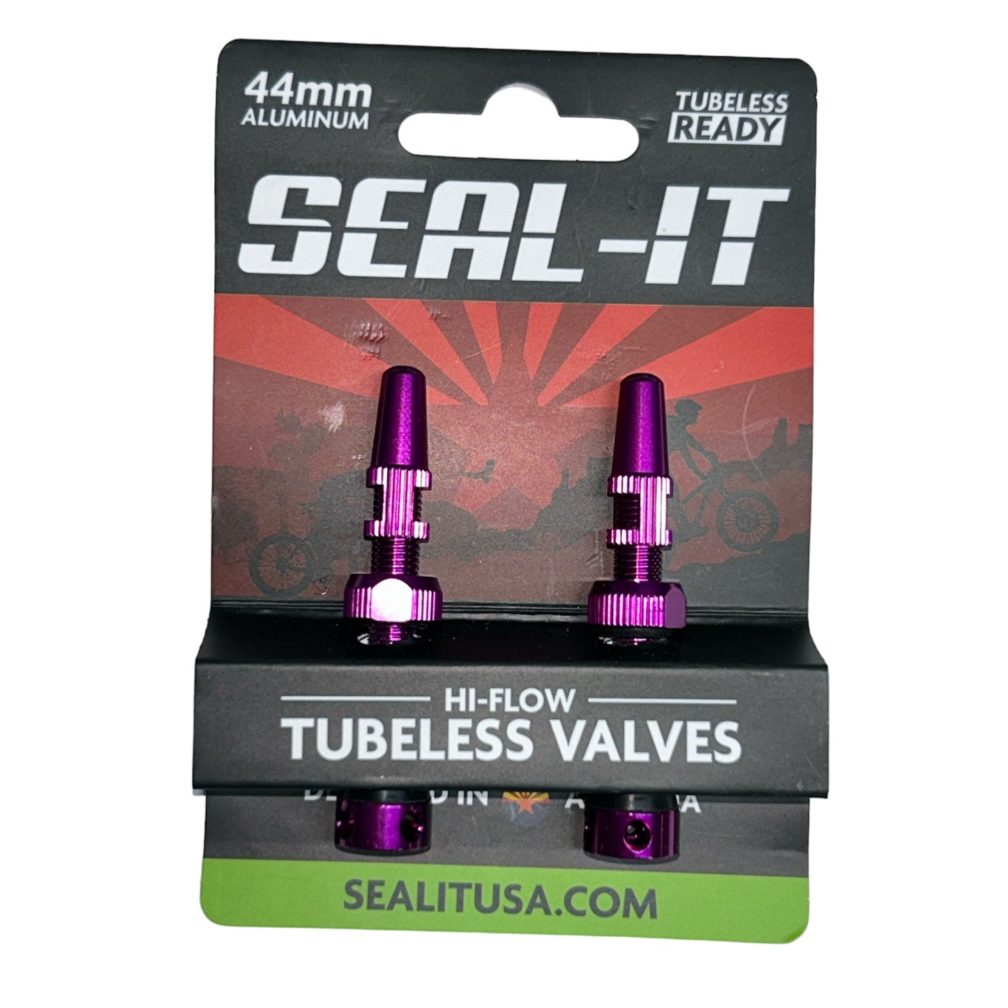 Seal-It Hi-Flow Tubeless Valves - One pair Multicolors