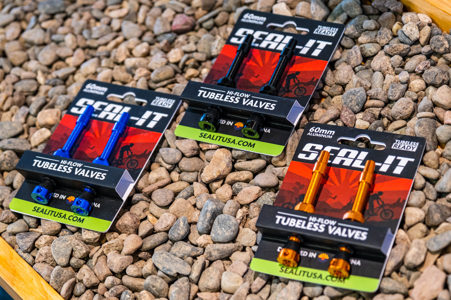 Seal-It Hi-Flow Tubeless Valves - One pair Multicolors