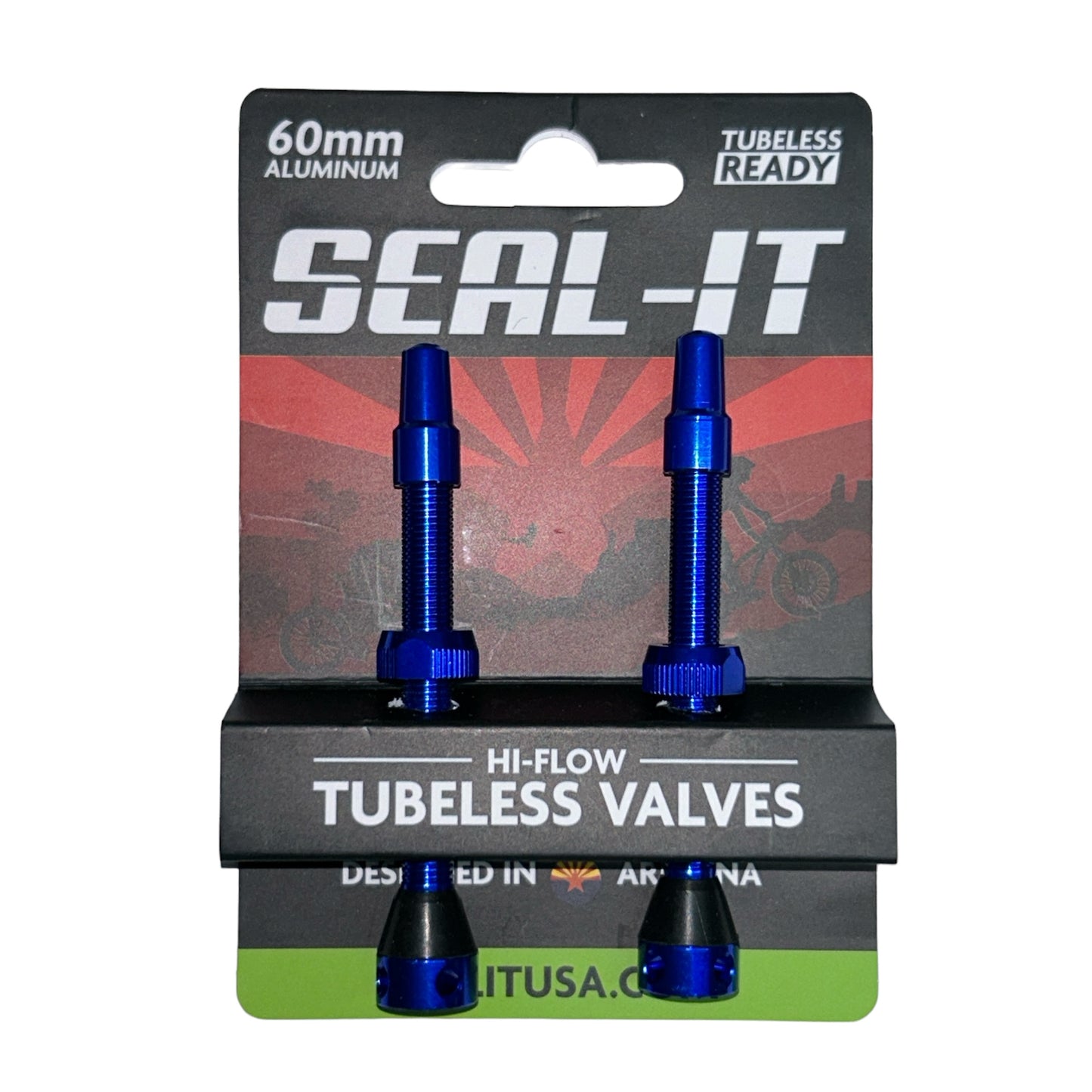 Seal-It Hi-Flow Tubeless Valves - One pair Multicolors
