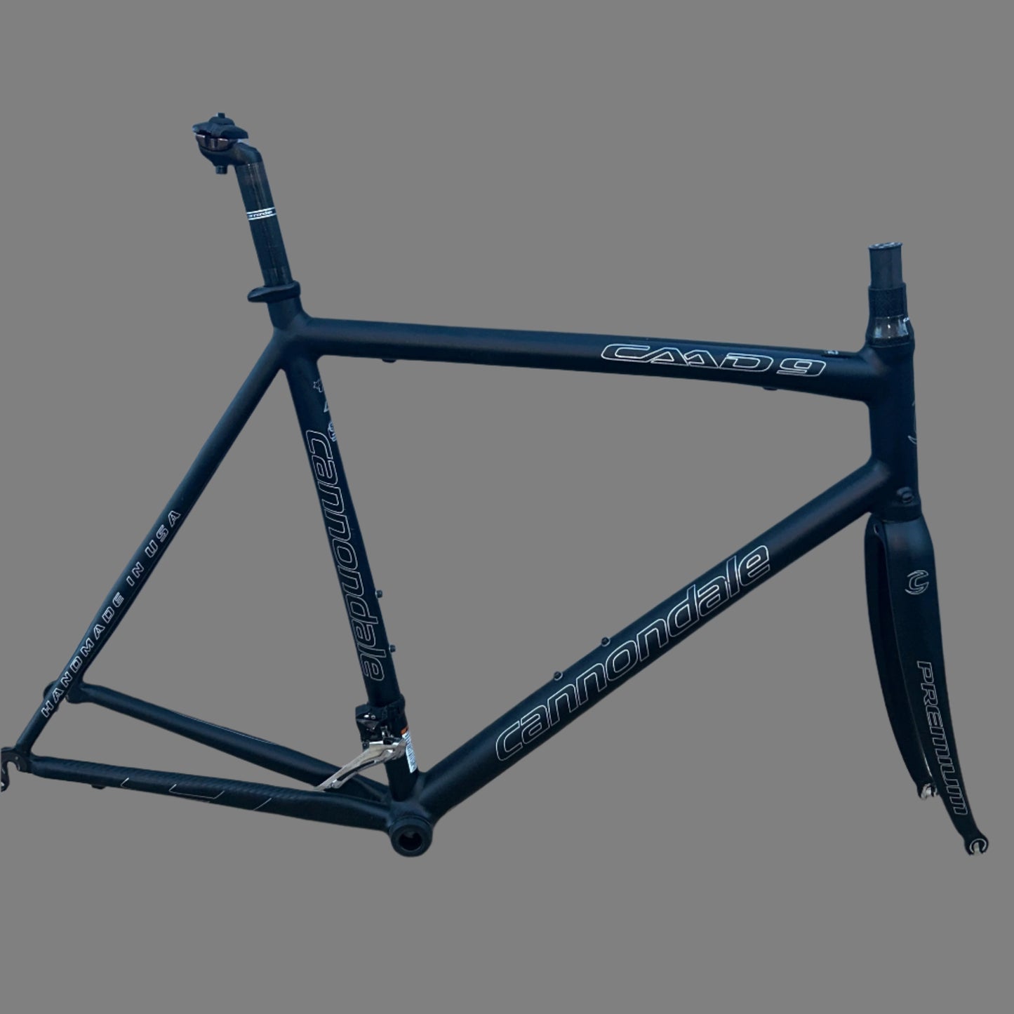 CANNONDALE CAAD9 FRAMESET 58 CM BLACK Made in the USA