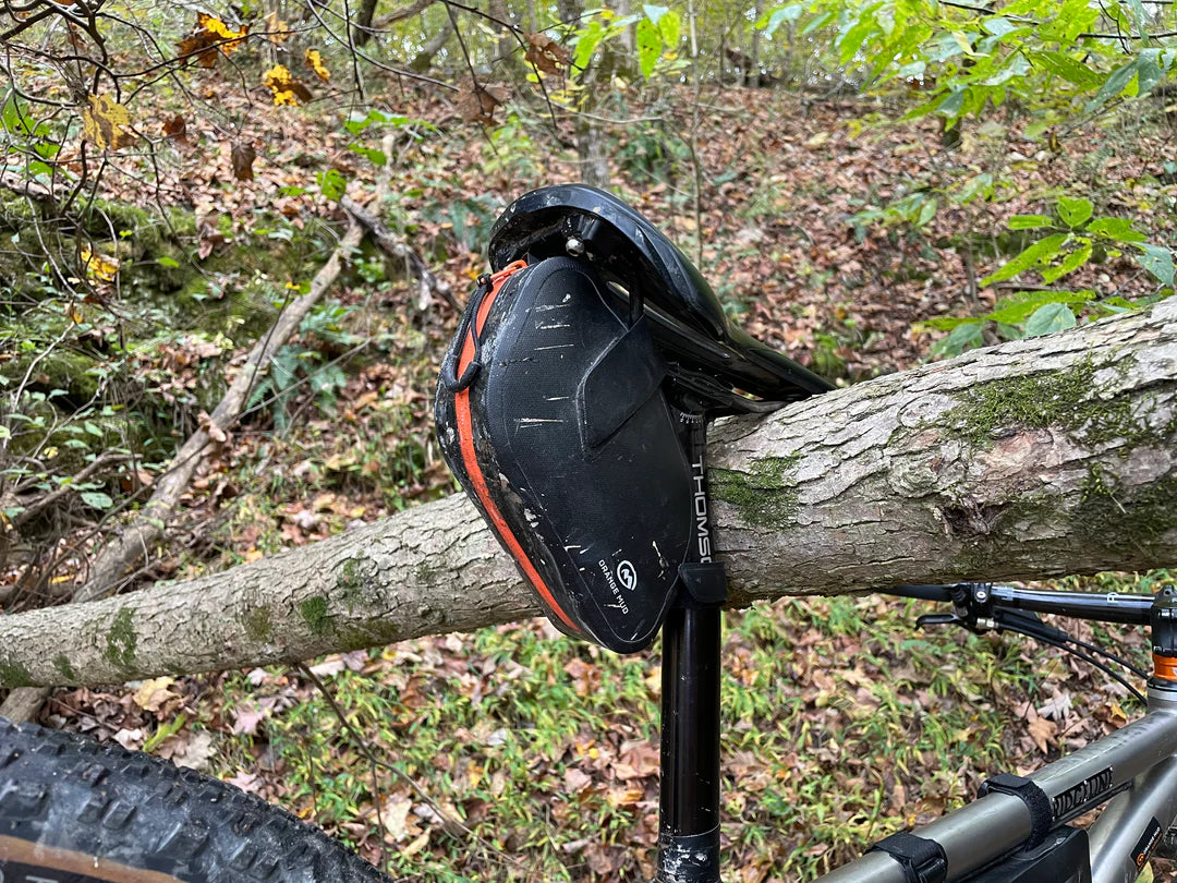 Orange Mud Bicycle Seat Bag Welded TPU Black Orange