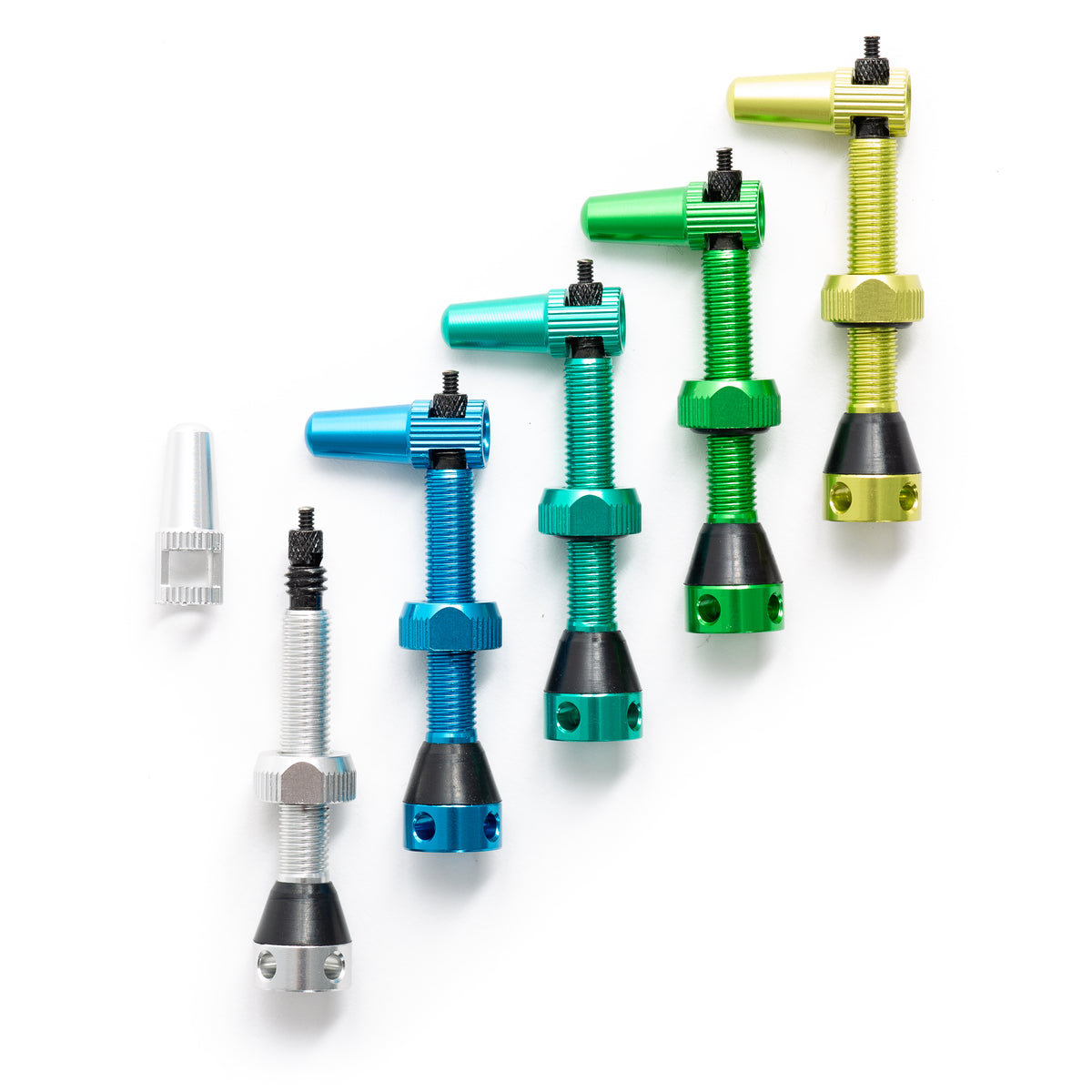 Seal-It Hi Flow Multi-Way Multicolor Tubeless Valves (1 Pair) Insert Ok