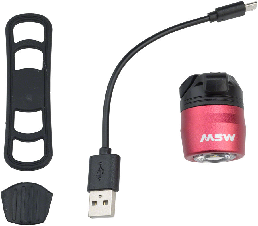 MSW HLT-017 Cricket USB Headlight Red