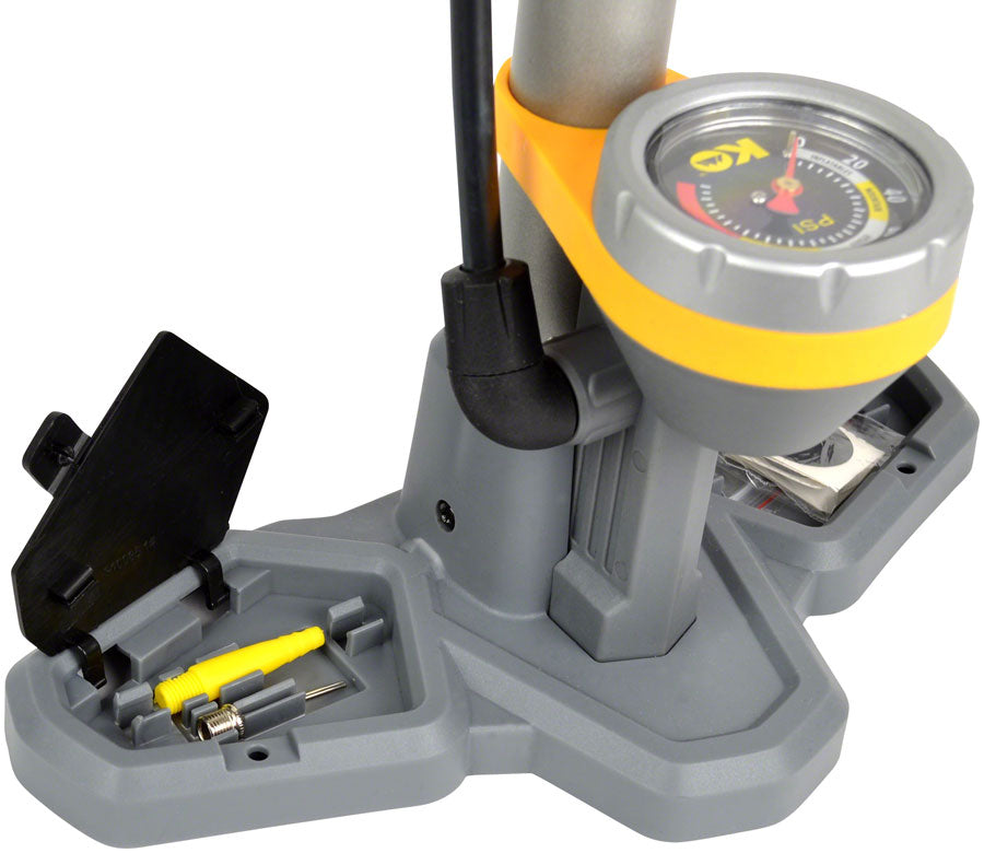 Kenai Outdoor Apex HP Floor Pump - 140 Psi, Gray