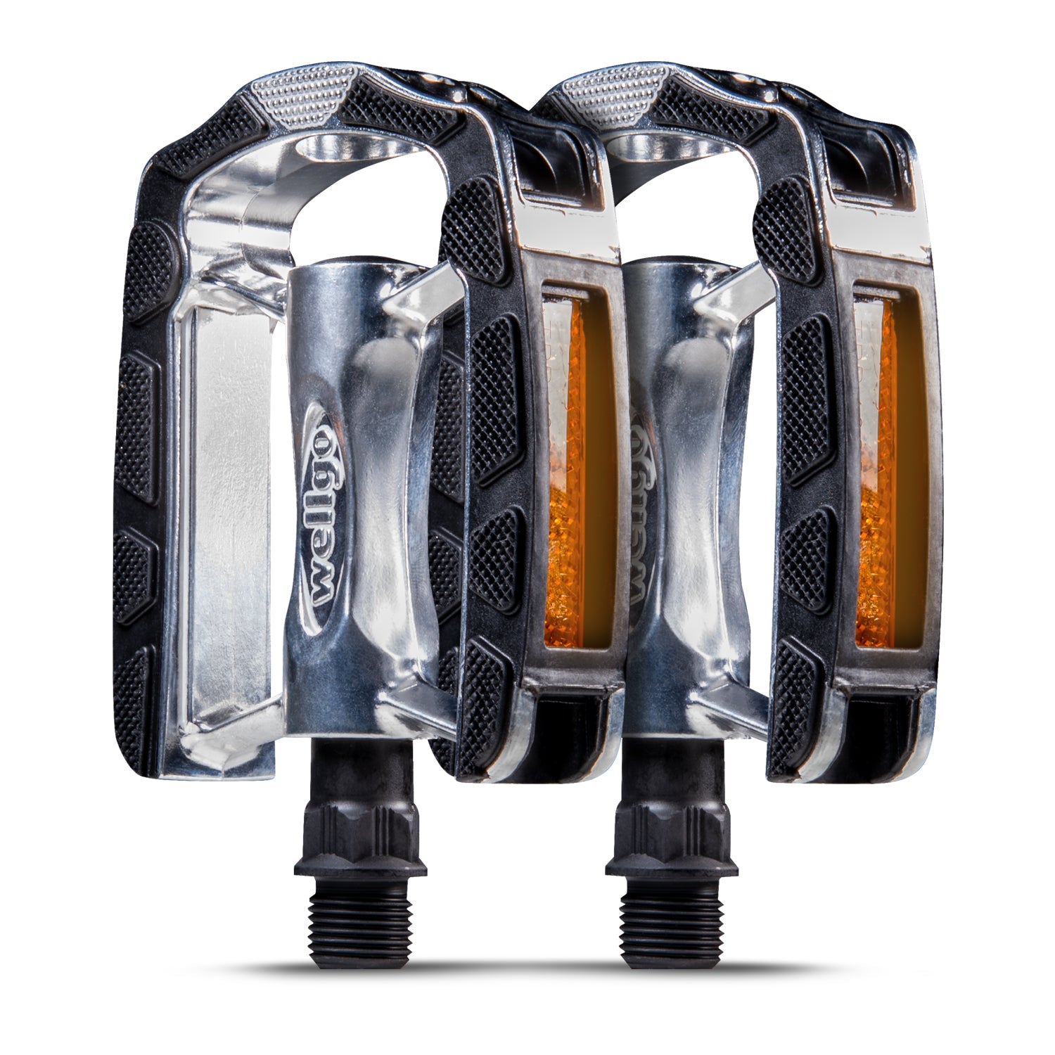 wellgo bike pedals Wellgo Platform Bicycle Pedals With Reflective Strip