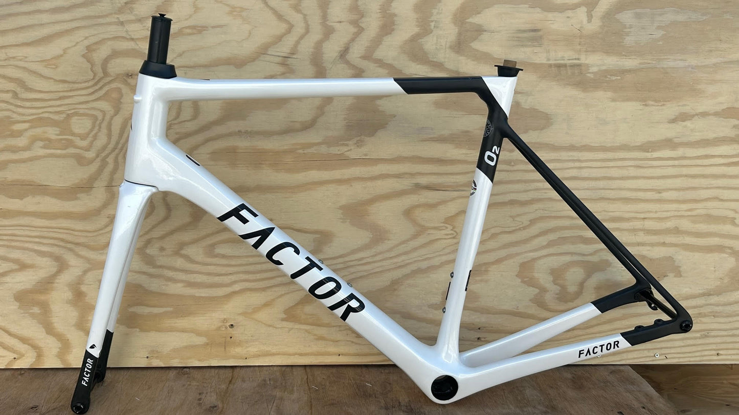 Factor O2 Road Bike Disc Frameset 56 cm Pearl White
