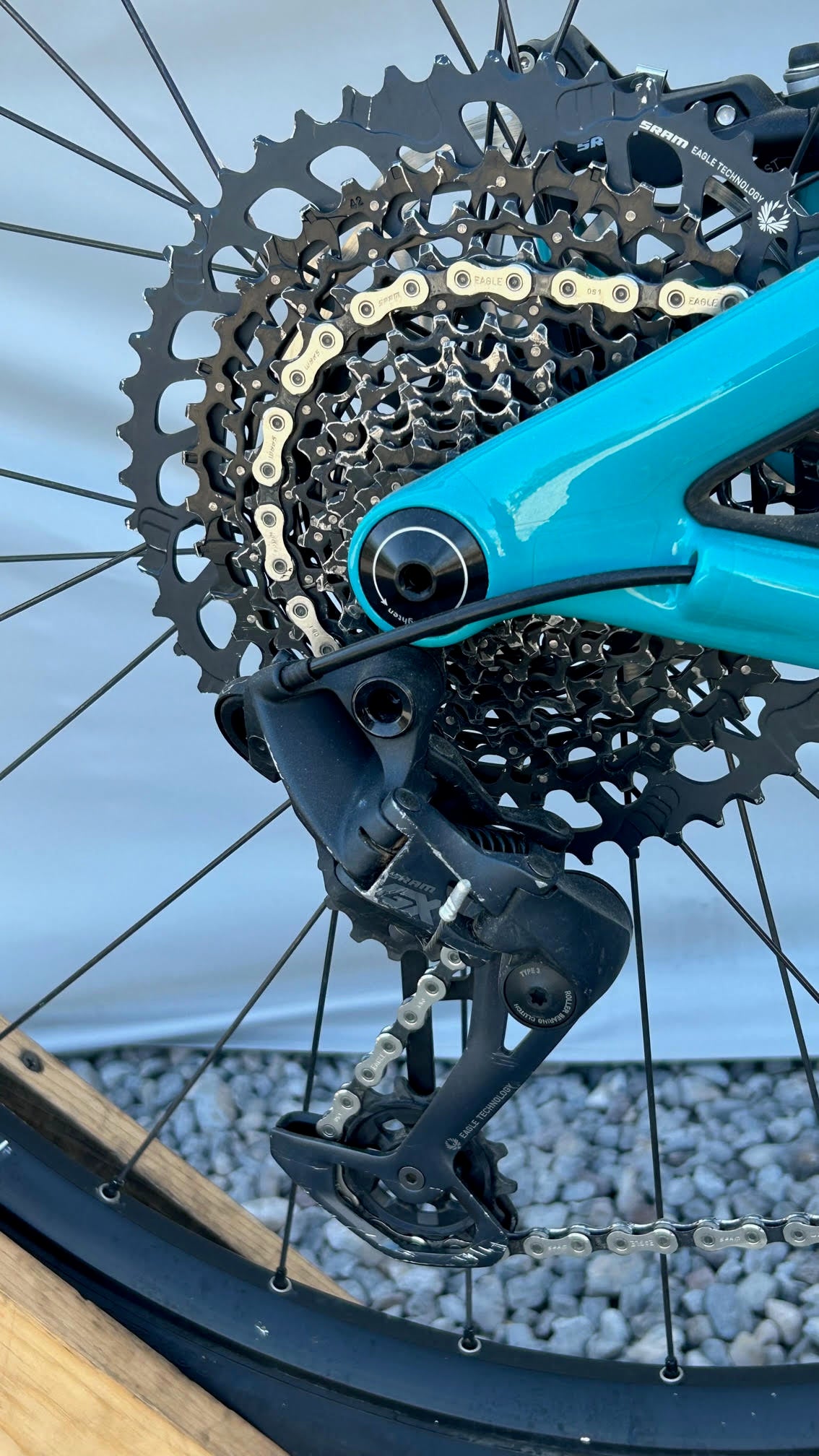 2022 Yeti SB115 Carbon MTB Turquoise C2 Kit Sram GX X-Large Fully Ride Wrapped