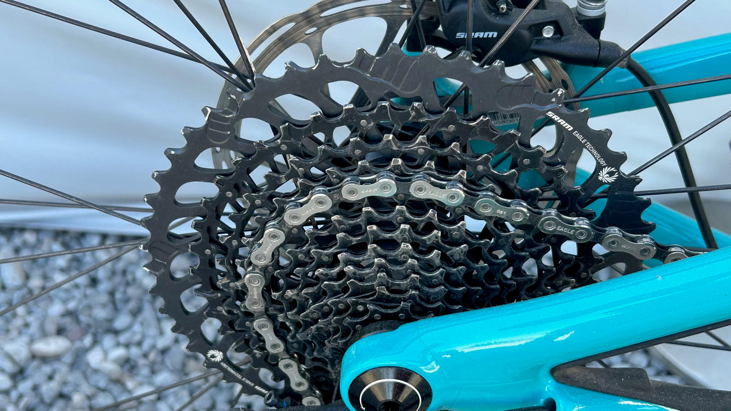 2022 Yeti SB115 Carbon MTB Turquoise C2 Kit Sram GX X-Large Fully Ride Wrapped