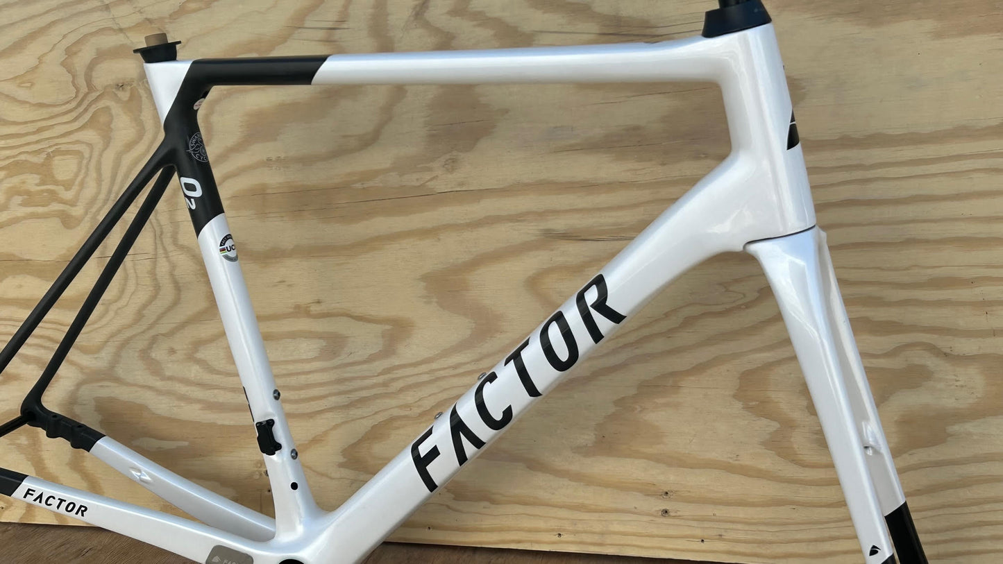 Factor O2 Road Bike Disc Frameset 56 cm Pearl White