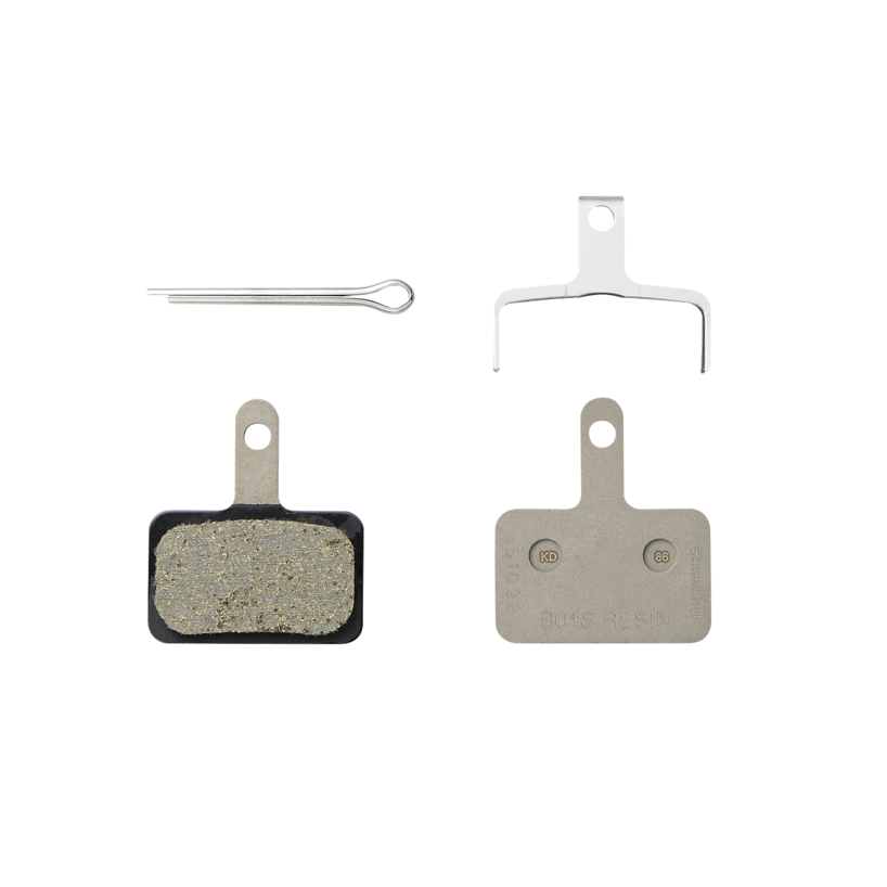 SHIMANO B05S-RX RESIN BRAKE PAD W/O FIN, W/SPRING, W/3 TYPES OF SPLIT PIN, 1 PAIR