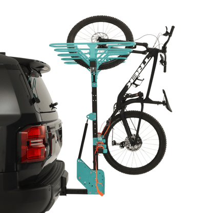 JB Racks 5 Bikes Vertical Bike Rack Turquoise BONUS SLOW STRUT