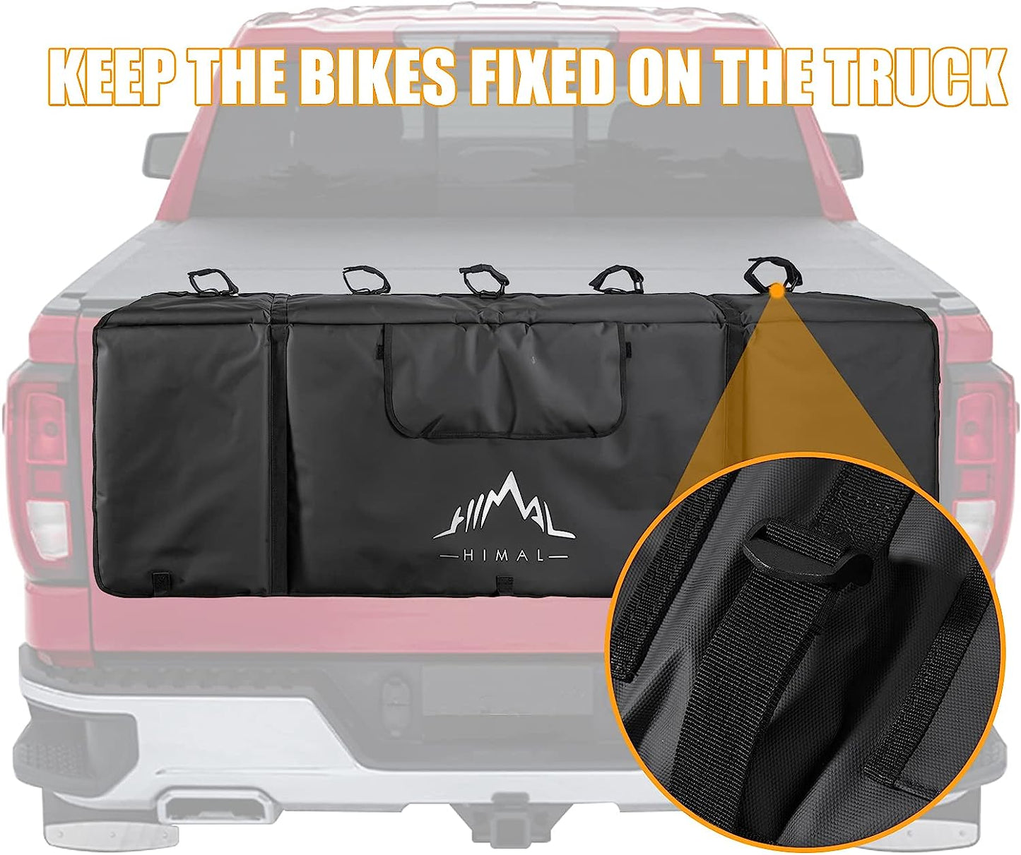 Himal Outdoors Tailgate Pad for Mountain Bike, Tailgate Protection Pad with Tool Pockets 52"