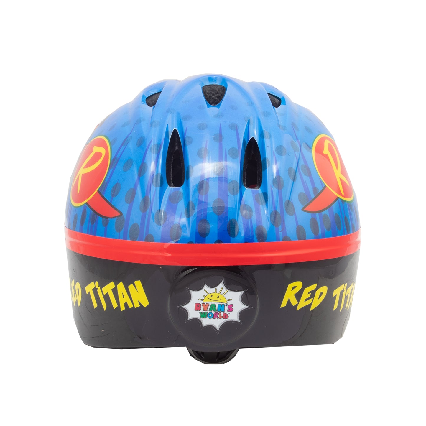 Ryan's World Red Titan Bike Helmet, Triple Horn (Kids Ages 5+)