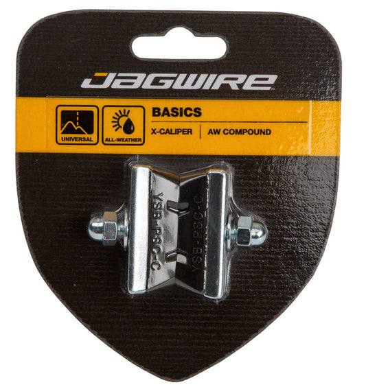 Jagwire Basics X-Caliper Brake Pads - Threaded, Black, Pair NO PACKAGING