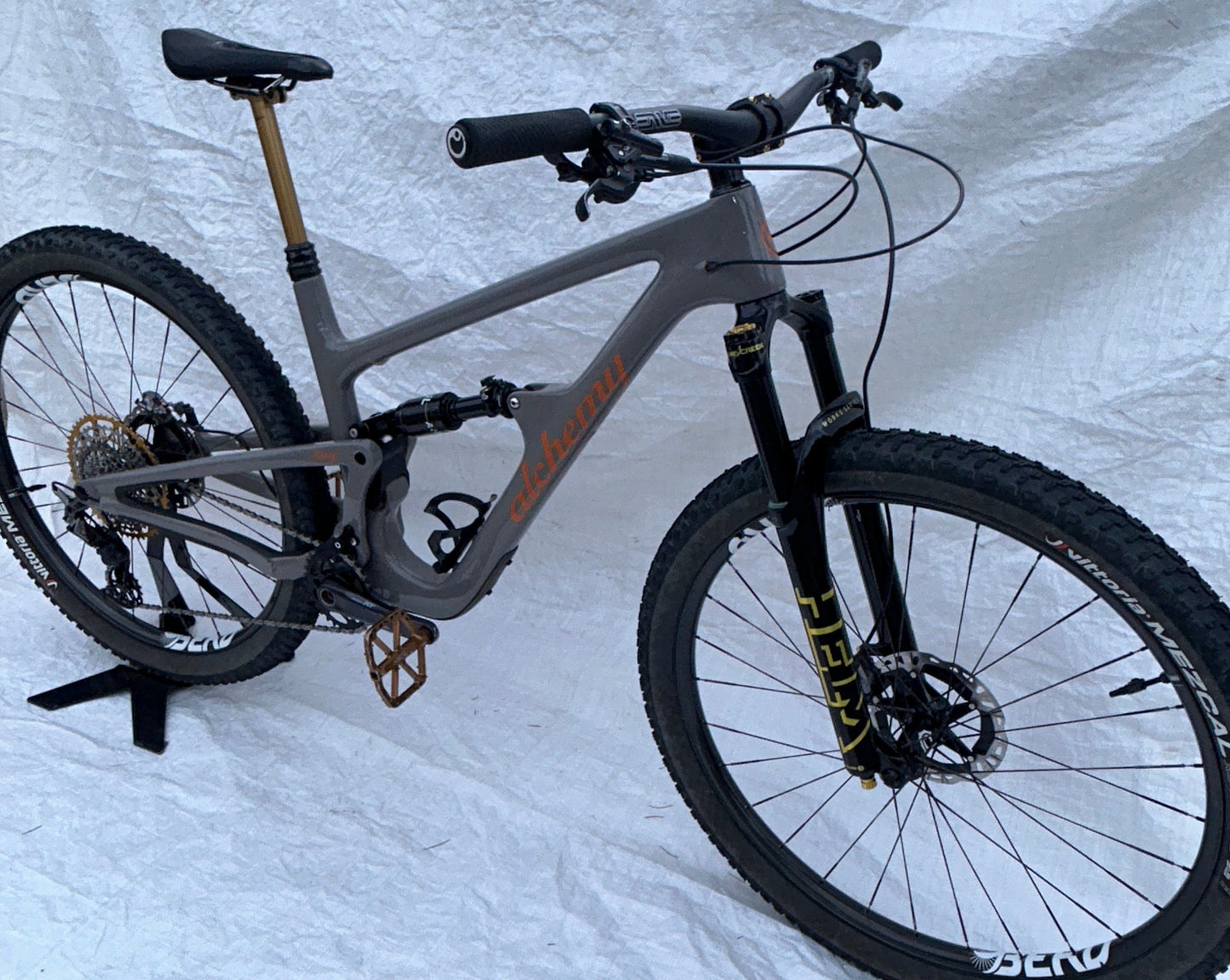 Mountain bike on a white background