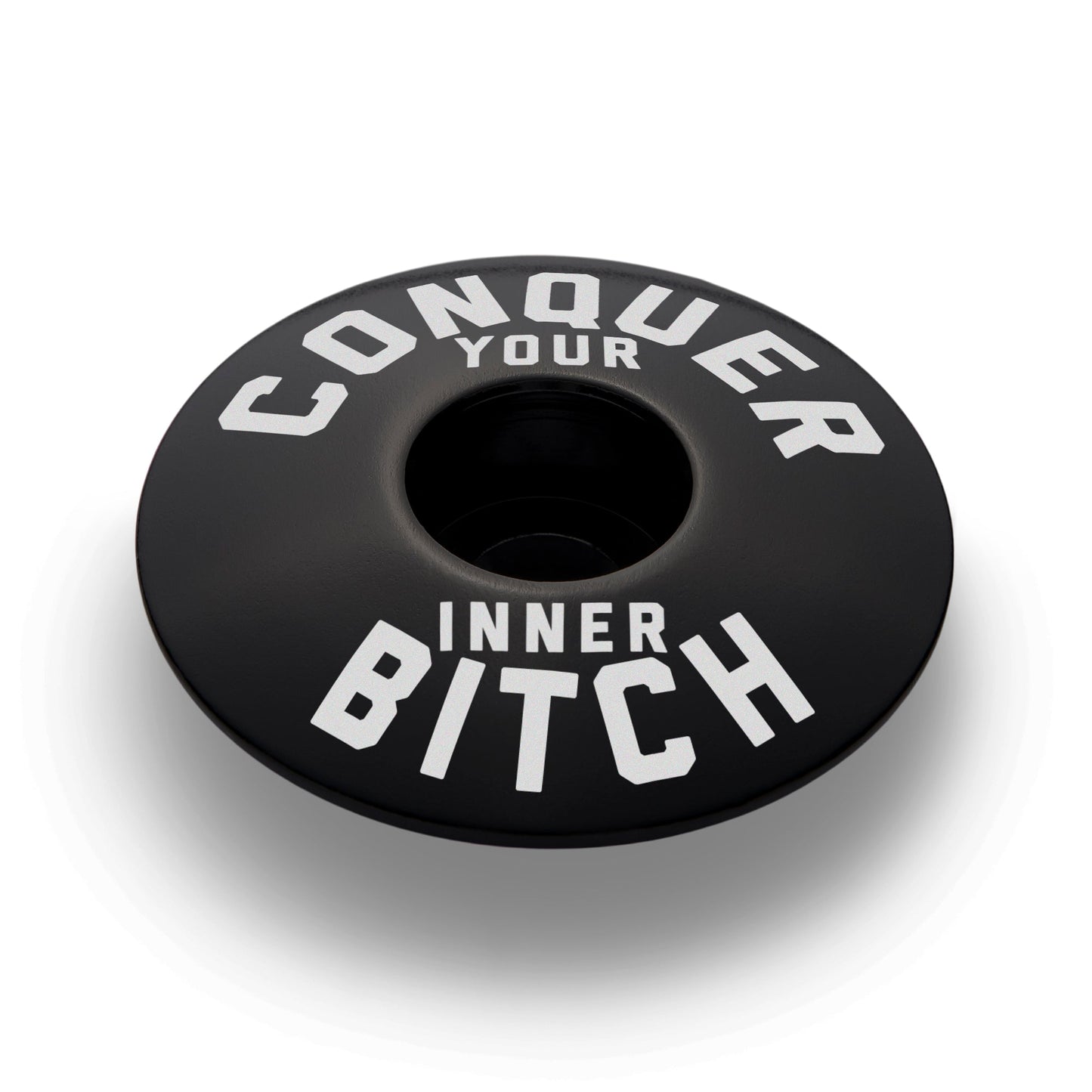 Conquer Your Inner Bitch Custom Bicycle Headset Cap