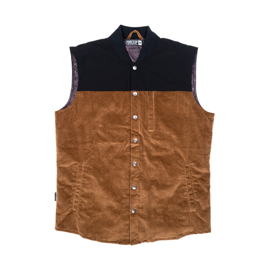 Corduroy Vest - Brown Black