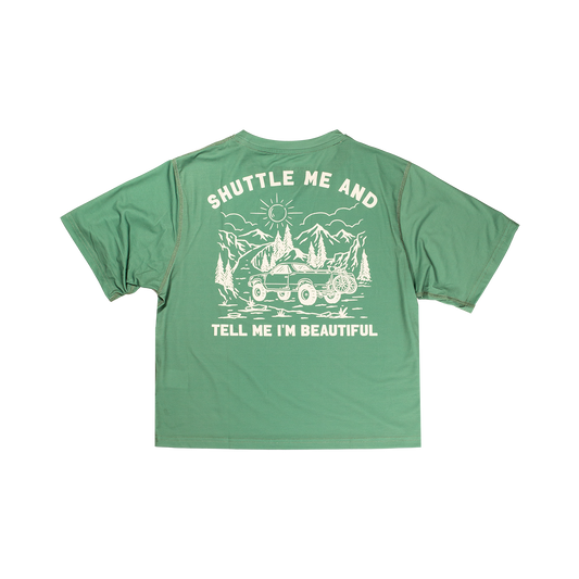 Cropped ActiviTEE - Shuttle Me Sage Green