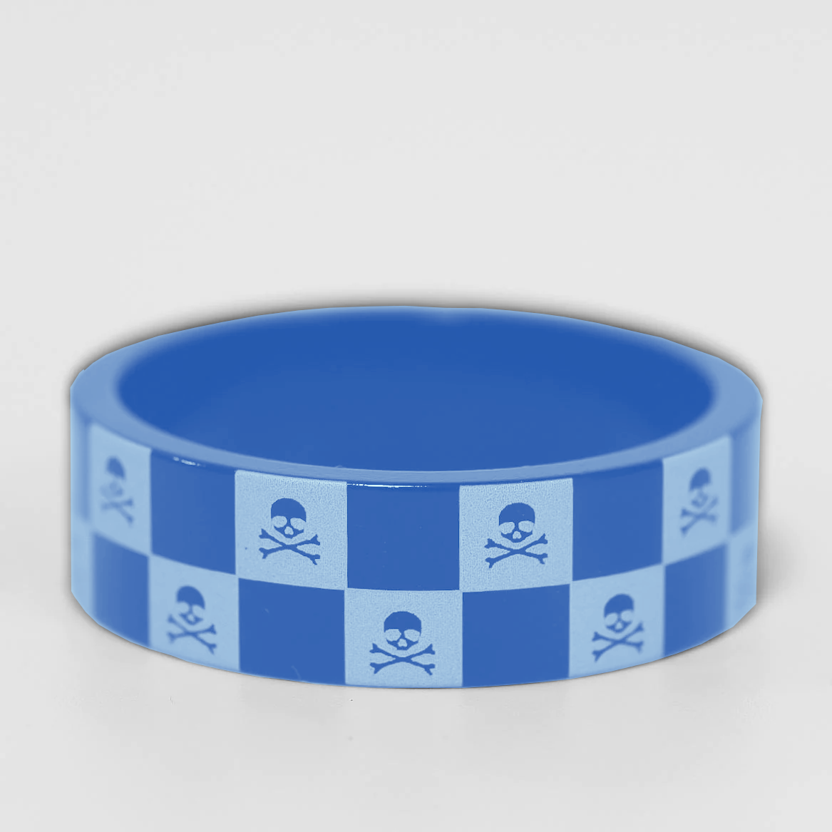 Custom Checkerboard Skull Bicycle Headset Spacer 10mm