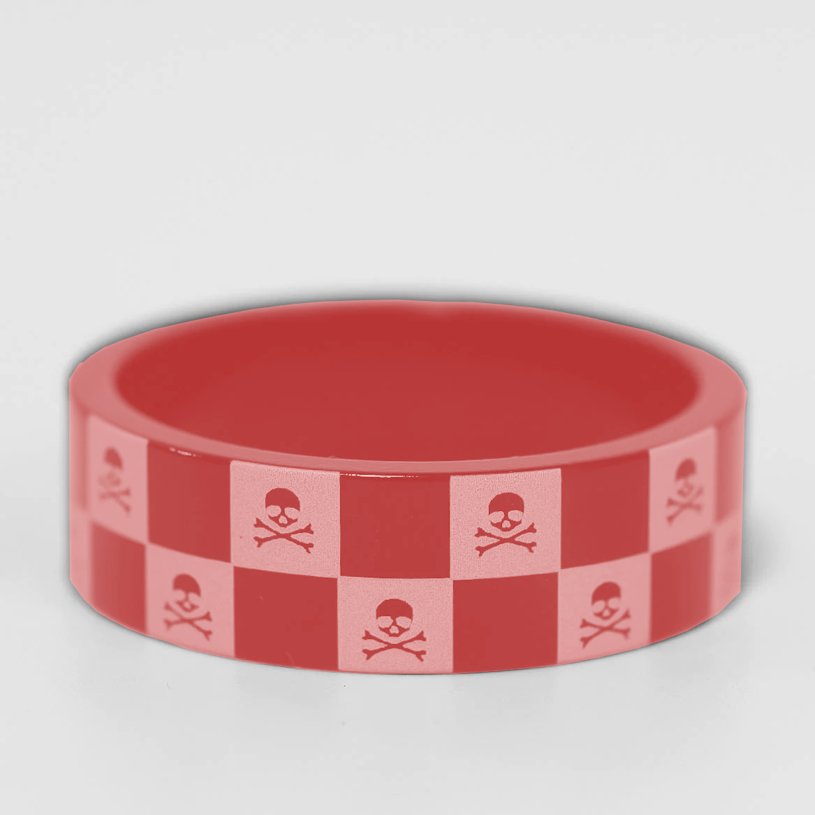 Custom Checkerboard Skull Bicycle Headset Spacer 10mm