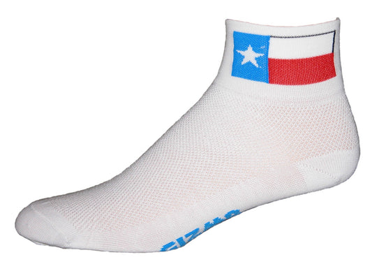 GIZMO Socks - Texas Flag - White - Small Only