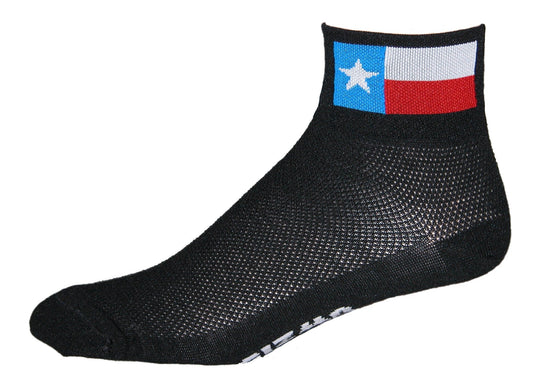 GIZMO Socks - Texas Flag - Black - Small Only