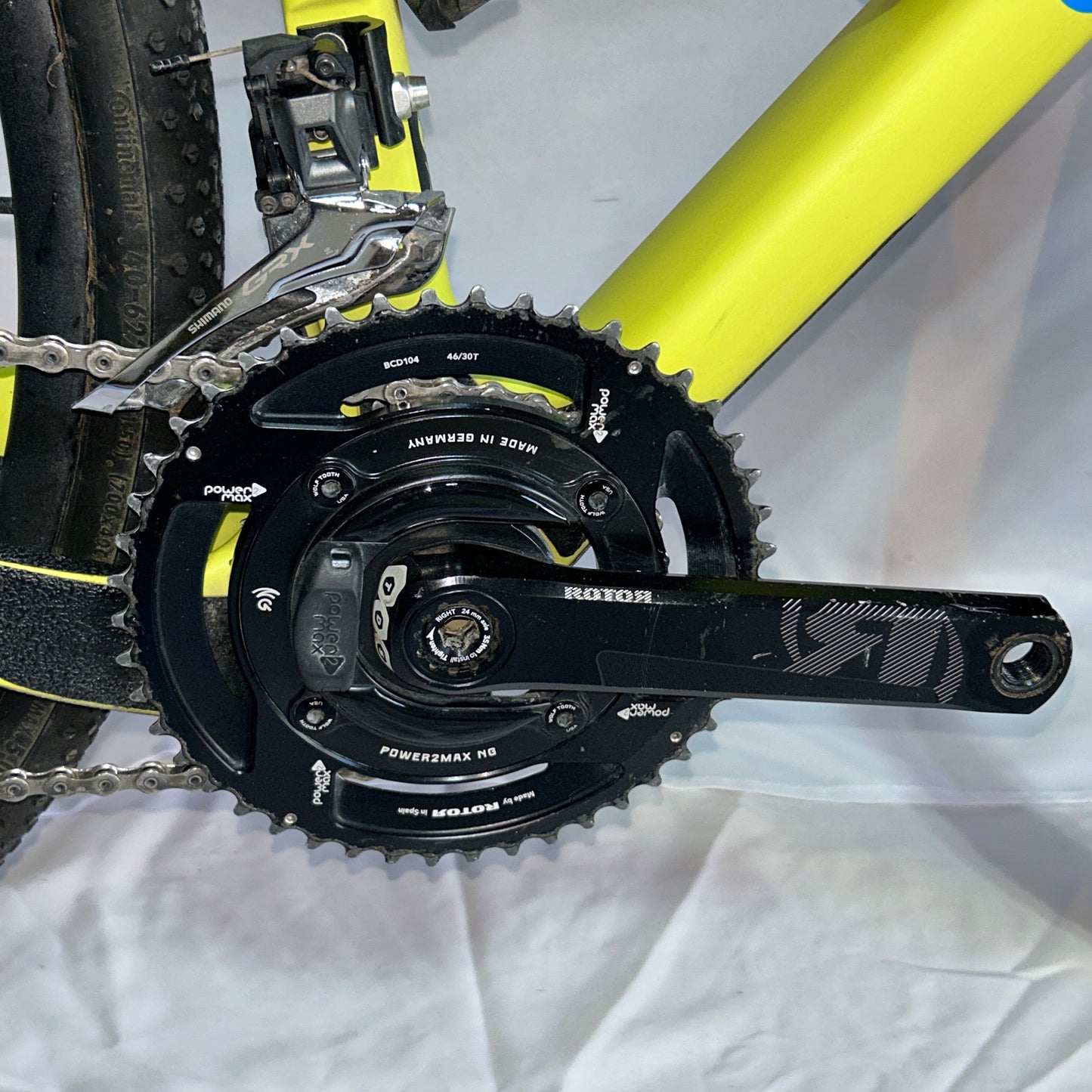 2022 OBED GVR X-Small Yellow/Blue Gravel Bike Shimano GRX Powermeter