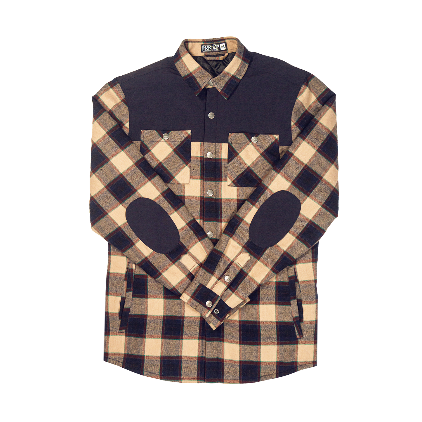 Flannel Jacket - Navy/Tan Plaid