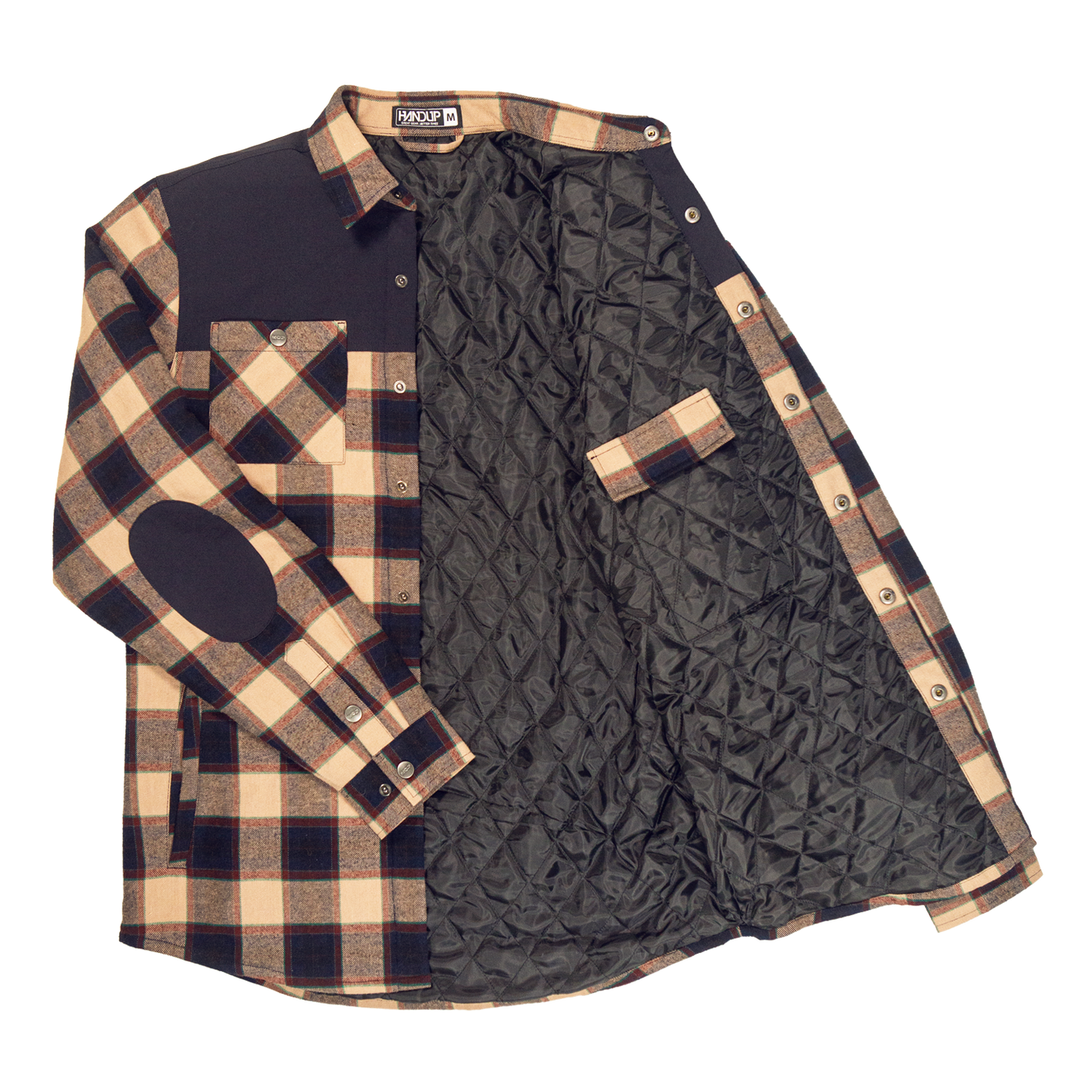 Flannel Jacket - Navy/Tan Plaid