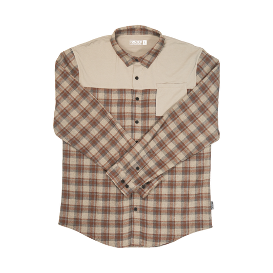 FlexTop Flannel - Saddle Brown/Sand