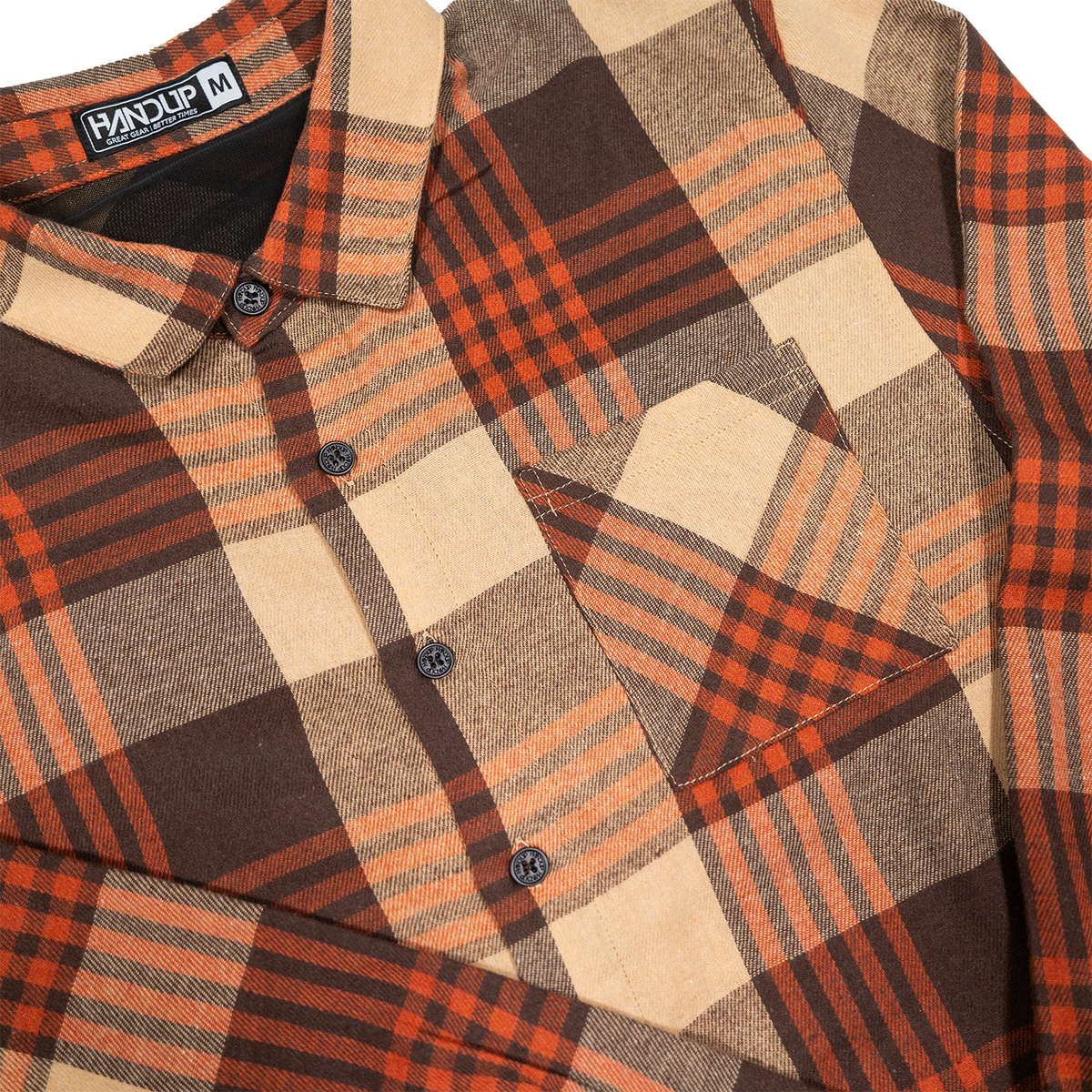 Flow Flannel - Orange/Brown