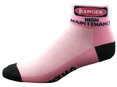 GIZMO Socks - High Maintenance - Pink - Small and Medium