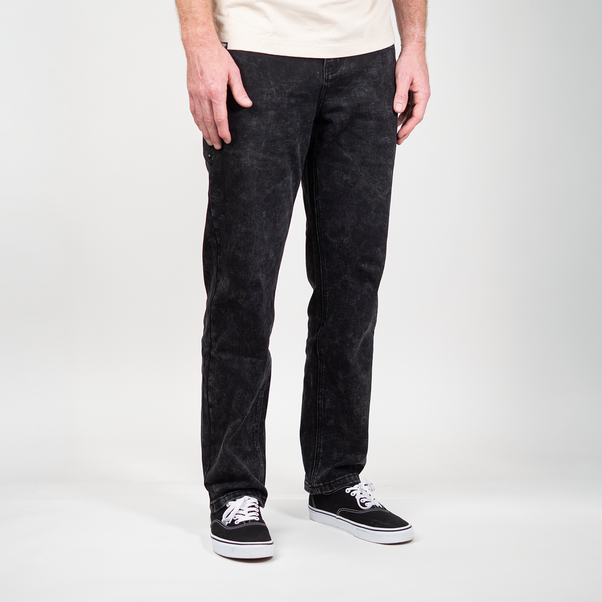 Jean Pants - Acid Wash Black