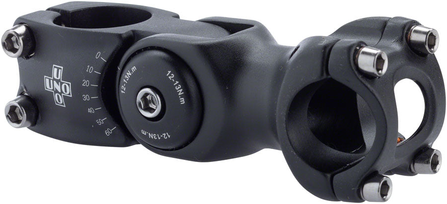 Kalloy 820 Stem - 90mm, 25.4 Clamp, Adjustable, 1 1/8", Aluminum, Black