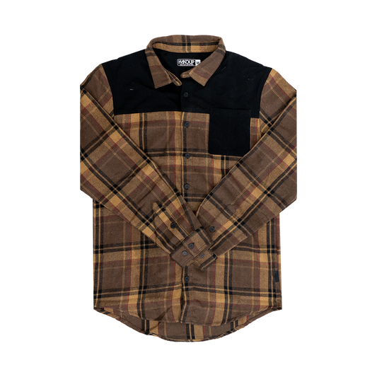 FlexTop Flannel - Brown/Tan