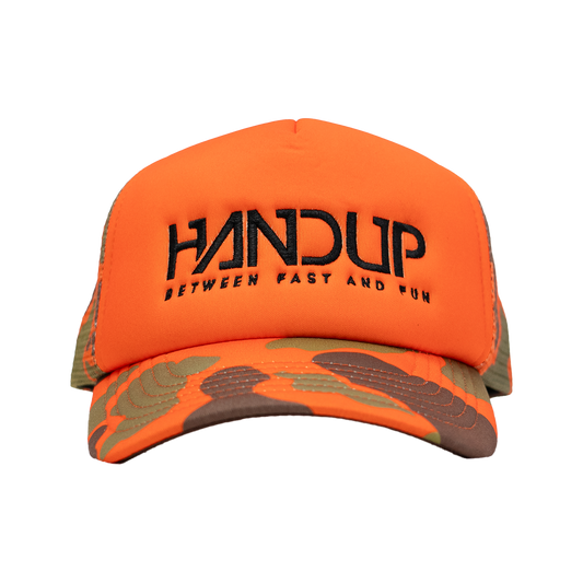 Foam Trucker Hat - Orange Camo