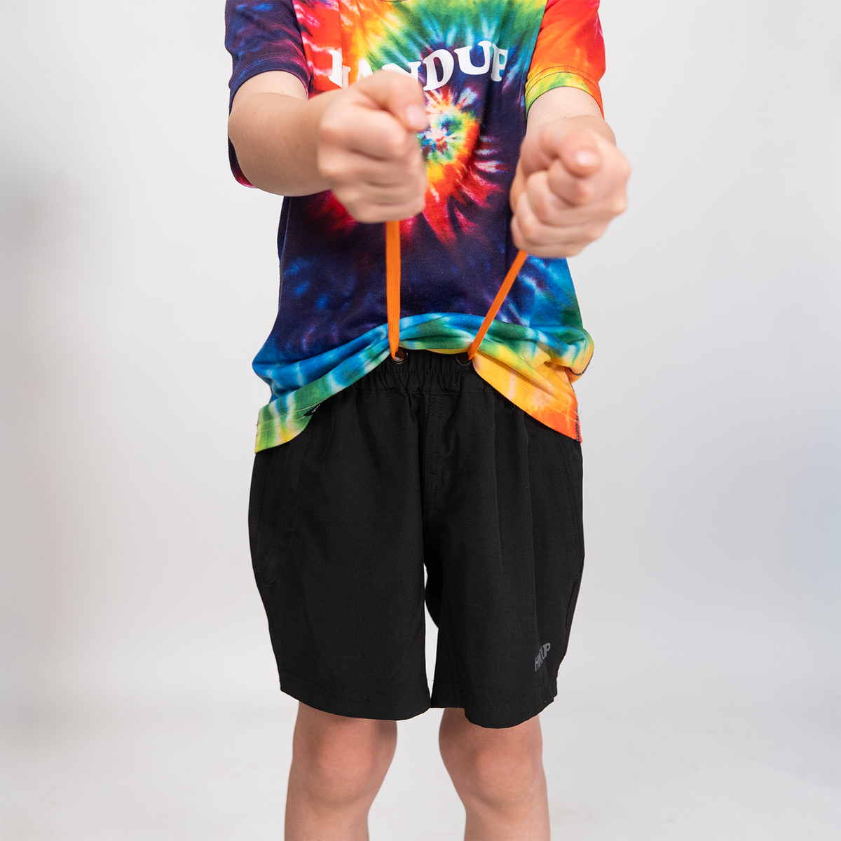 Youth Coastin' Short - Black with Orange