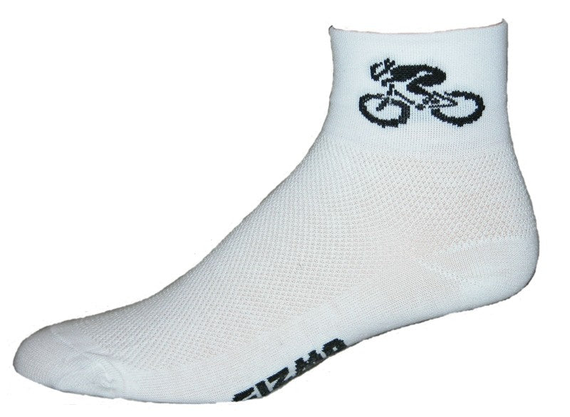 GIZMO Socks - Bicycle - White/Black - Small Only