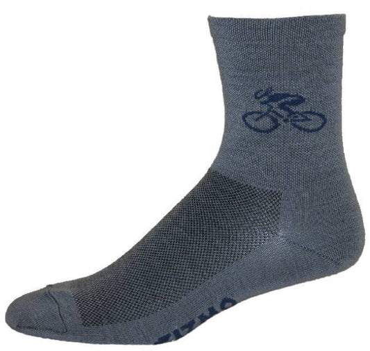 GIZMO Wooly-G Socks - Bicycle 5" - granite - Small Only