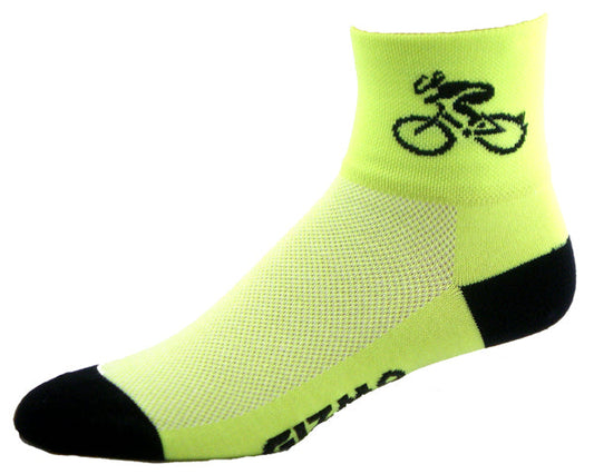GIZMO Socks - Bicycle - Neon Yellow - Small Only
